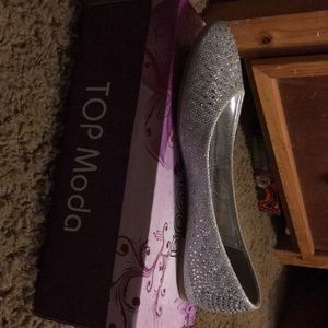 Silver sparkle shoes